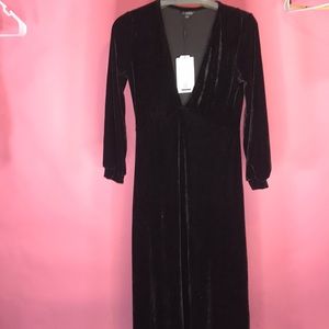 Black velvet dress